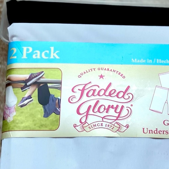 2 for $26 Faded Glory Girl’s Underskirt Panty Classic in White/Black M ( 8 ) - Picture 3 of 3